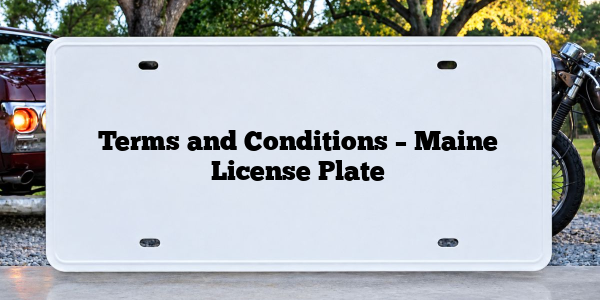 Terms and Conditions – Maine License Plate
